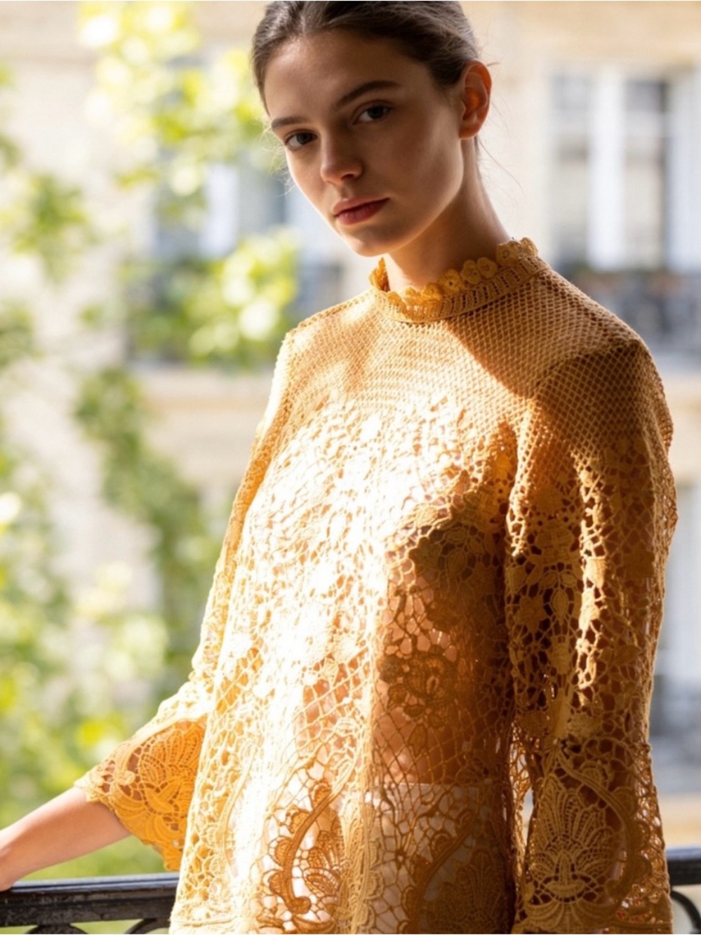 Bold Elements Lace High-Neck Women's Top